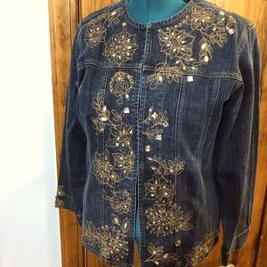 Chico’s denim long sleeve jacket